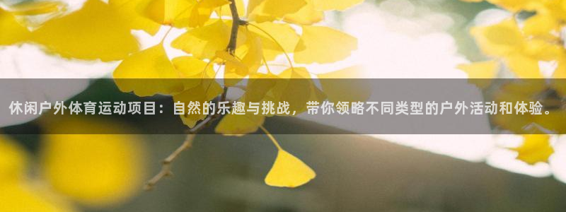 必一运动体育官网：休闲户外体育运动项目：自然的乐趣与挑战，带你领略不同类型的户外活动和体验。